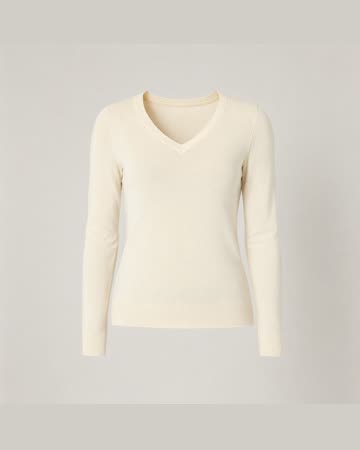 Amazon Essentials Fine-Knit V-Neck Sweater, product photo