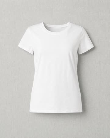 White crewneck T-shirt, product photo