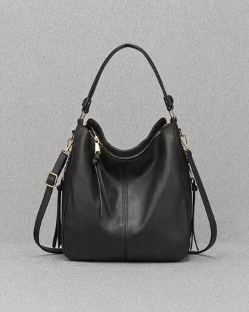 Black hobo bag, product photo